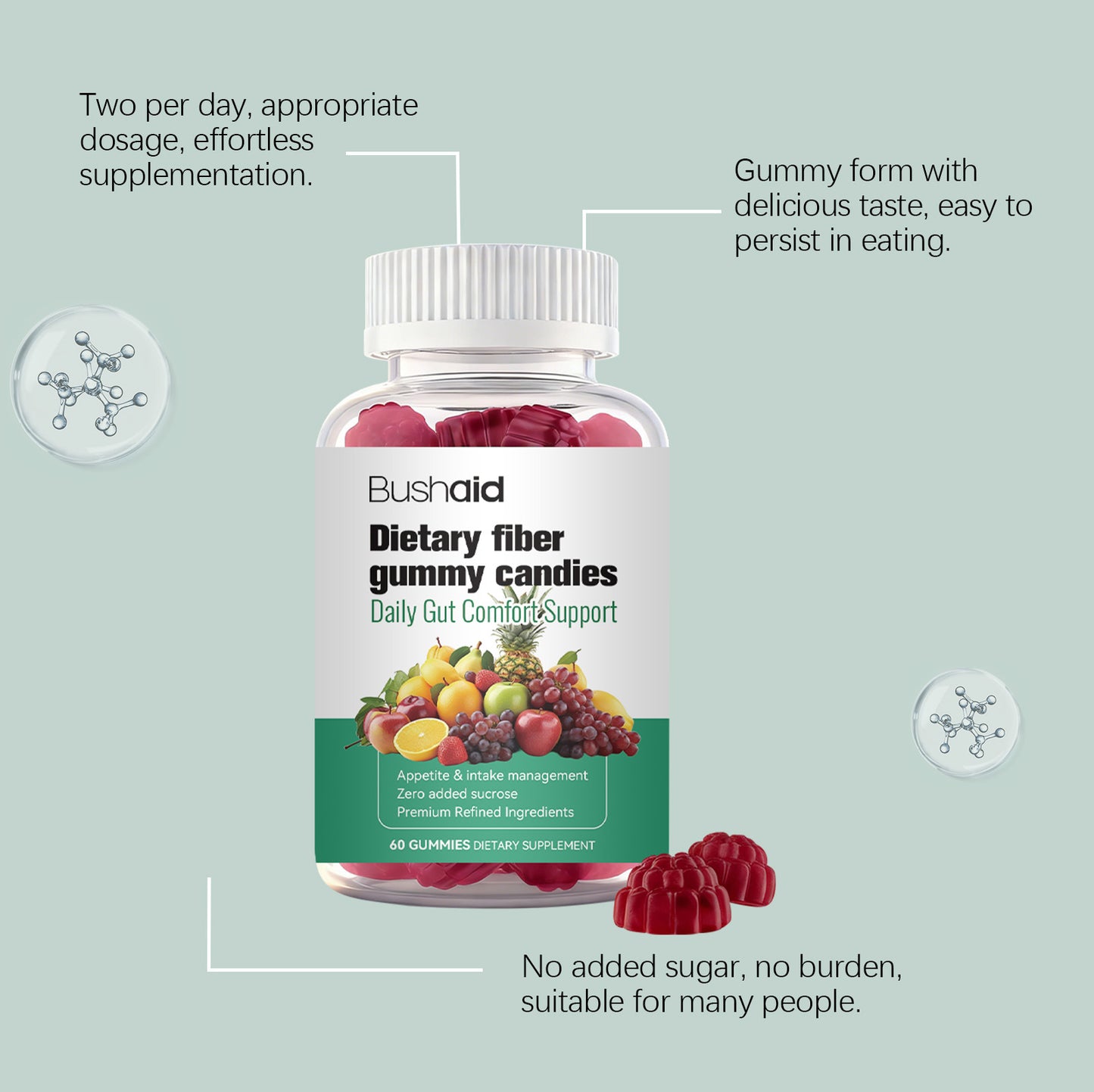 Plant-fiber Fruit-flavored Gummies