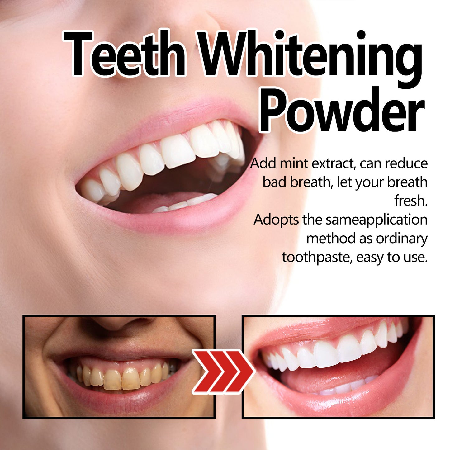 Oral Cleaning Improved Dazzling White Toothpowder