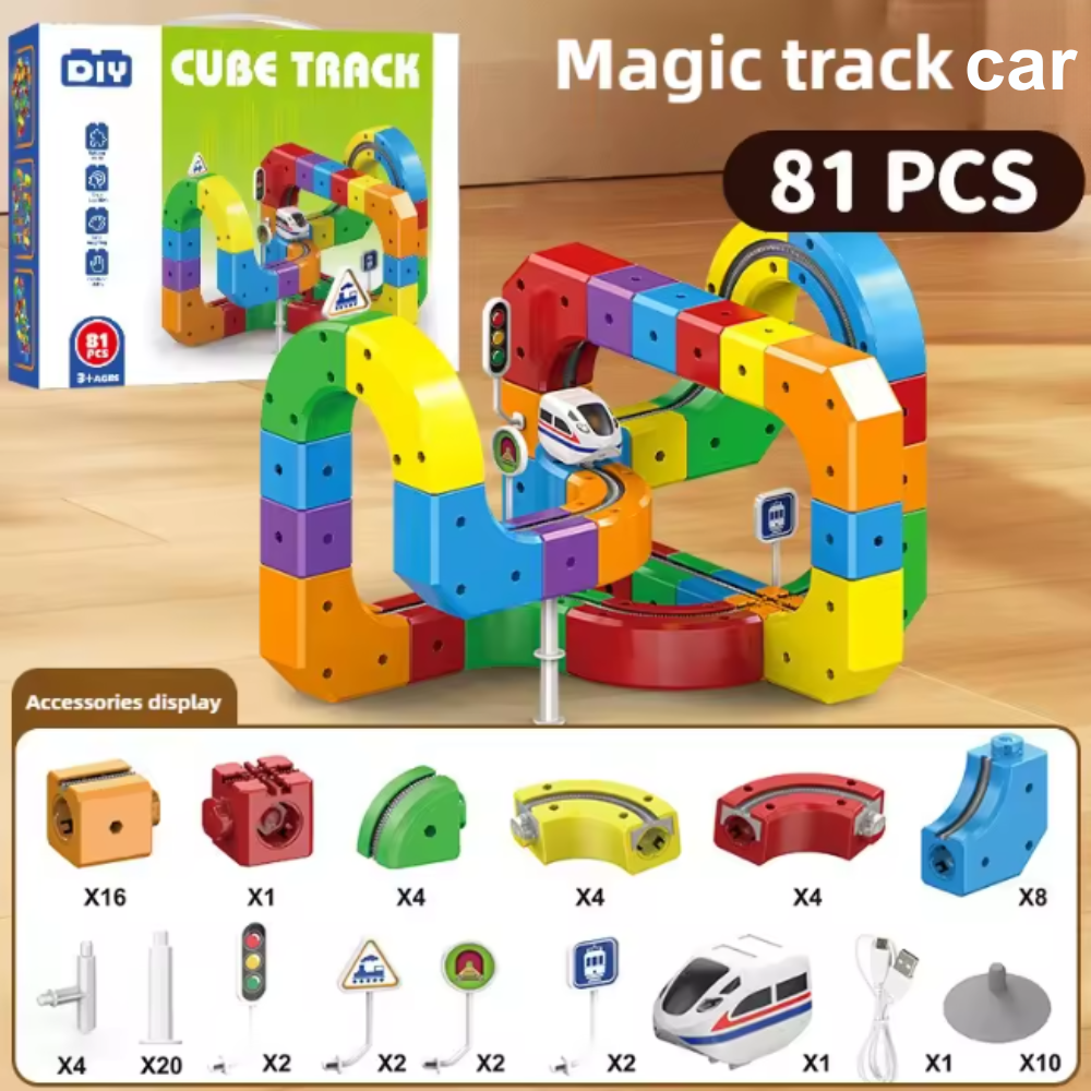 Magnetic Rail Car Builder Set