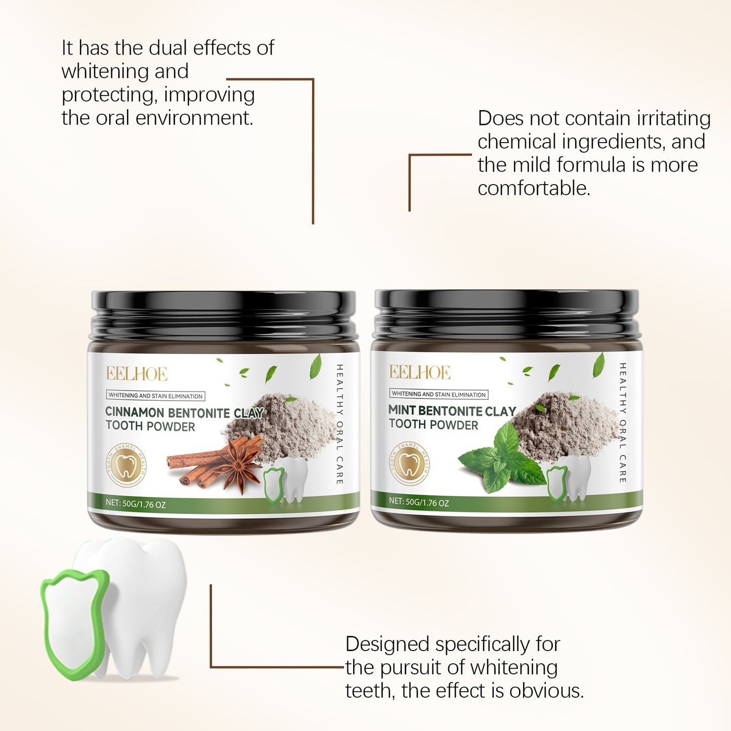 Volcanic Ash Tooth Cleaning Toothpowder Clean Oral Odor Teeth Cleaning Care Beauty Toothpowder