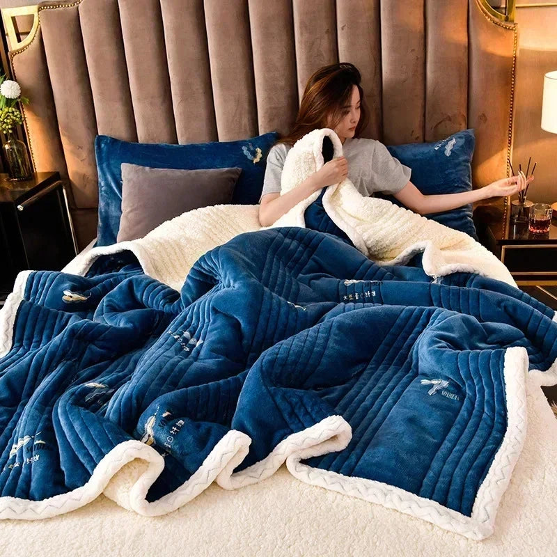 CloudSoft Cozy Sherpa Throw Blanket