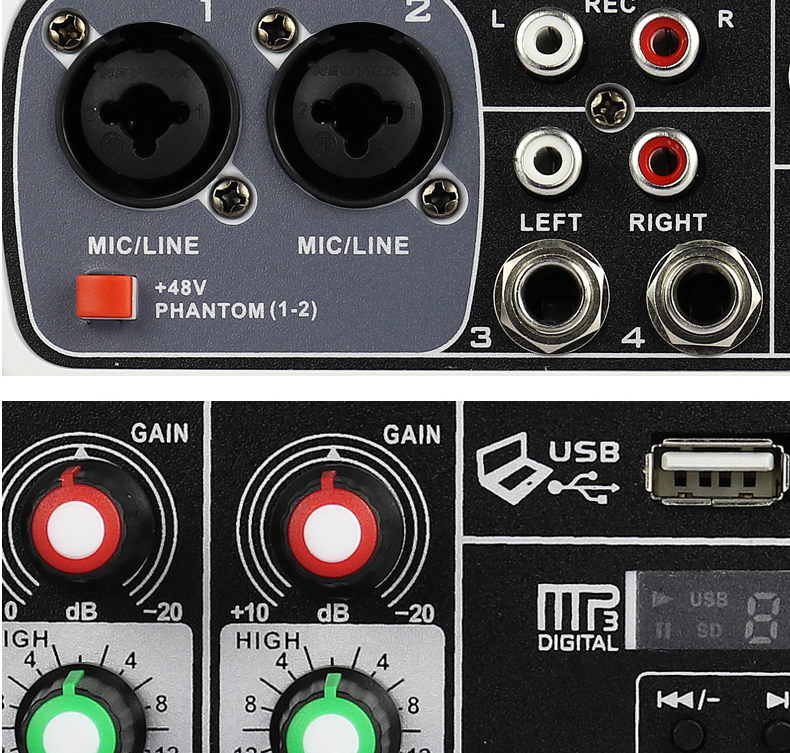 LivePro Portable Vocal Recording Mixer