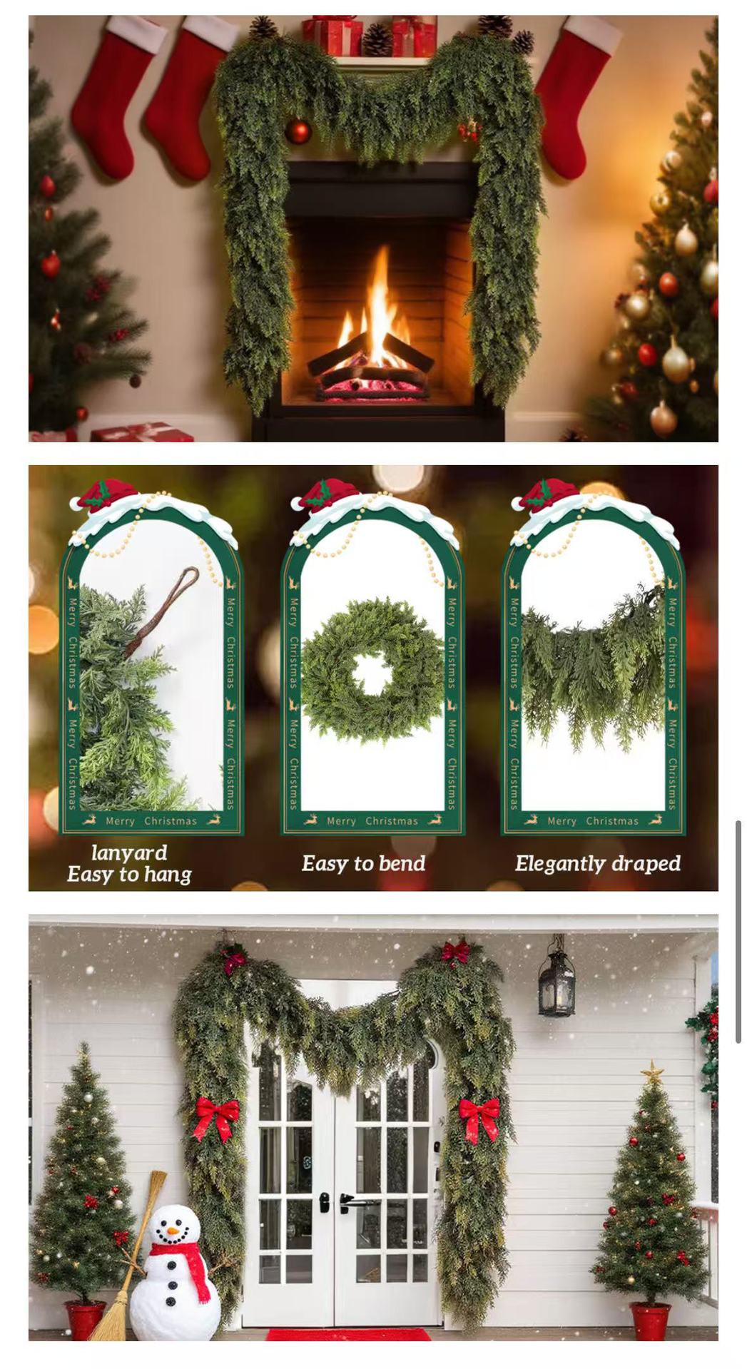 Cozy Cedar Holiday Garland Decor