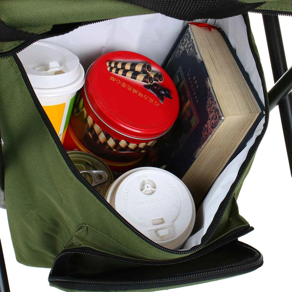 Portable Multi-Purpose Folding Chair with Cooler Bag