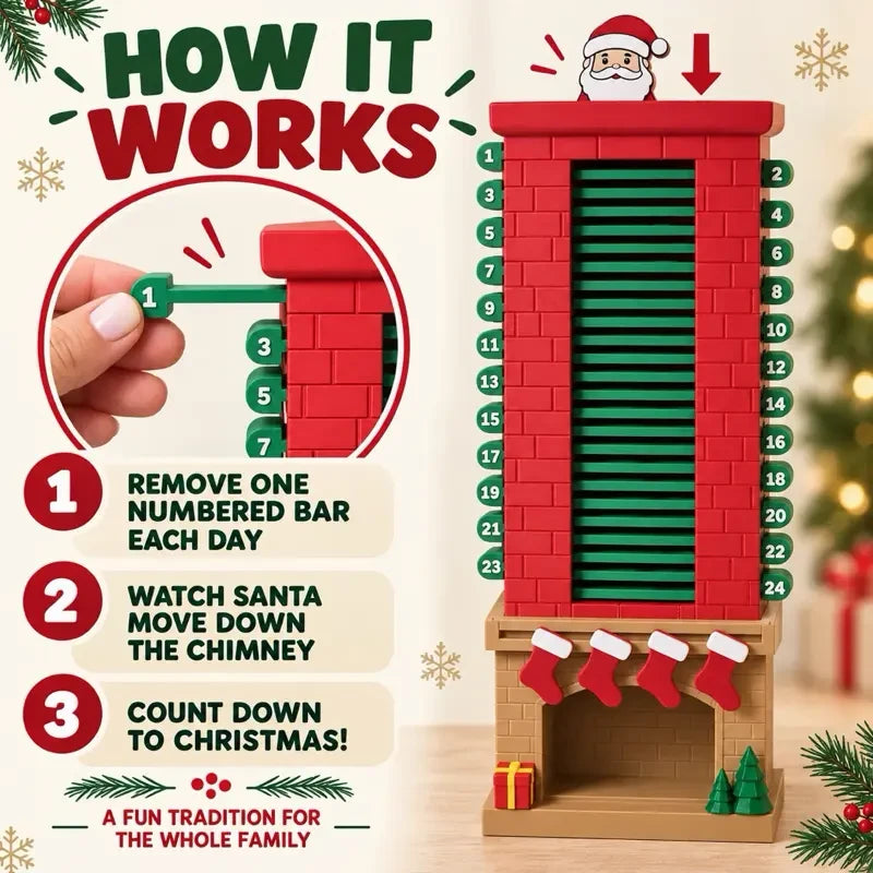 3D Printed Santa Chimney Advent Calendar