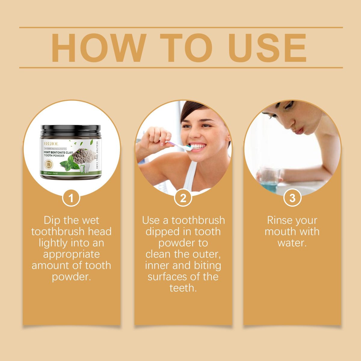 Volcanic Ash Tooth Cleaning Toothpowder Clean Oral Odor Teeth Cleaning Care Beauty Toothpowder