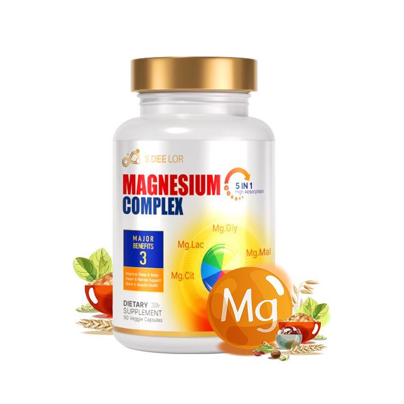 Magnesium Glycinate Malate Vitamin D3 Vegan Formula Supports Bone Health Highly Absorbable Chelated Product