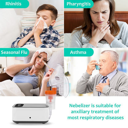 Smart Digital Display Portable Home Nebulizer With Timer Function