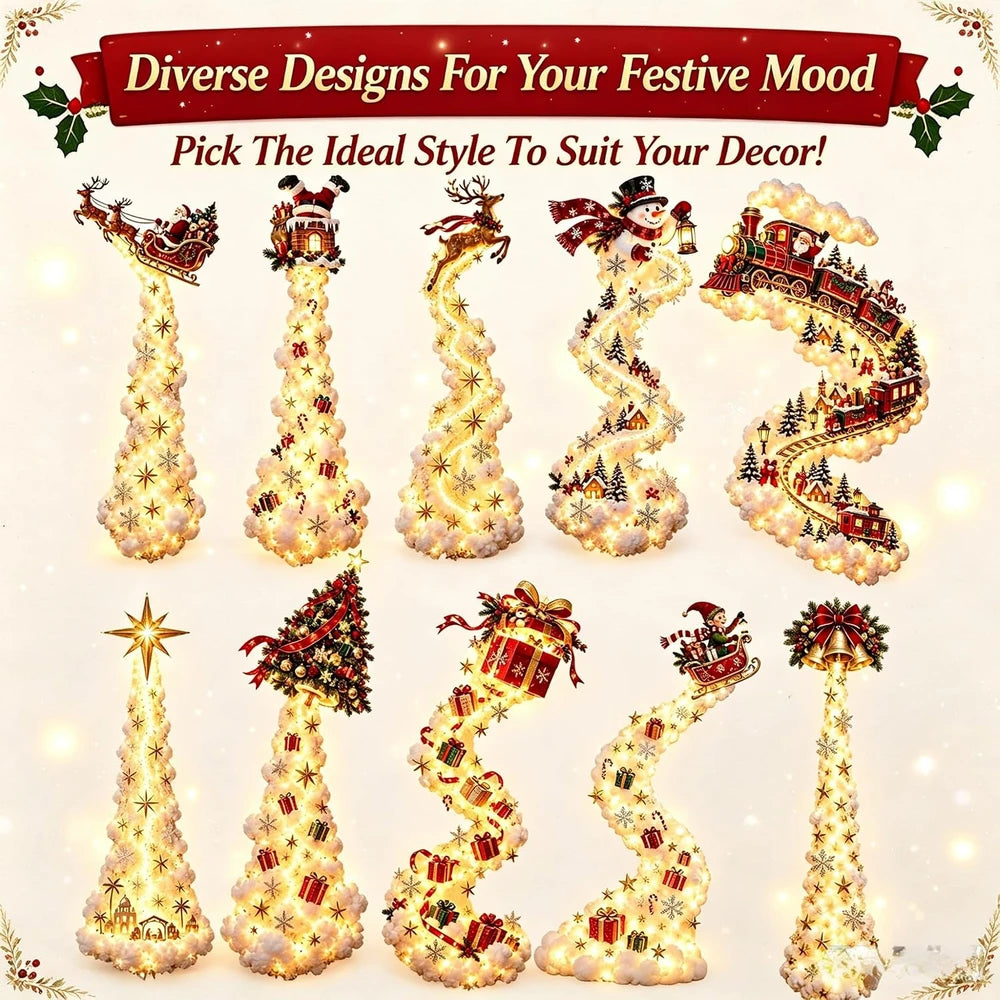Christmas Wall Tree Cascading Light