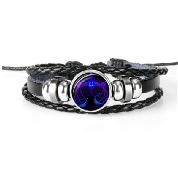 Zodiac Constellation Braided Charm Bracelet