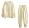 Casual Fleece Sweater Pants Suit