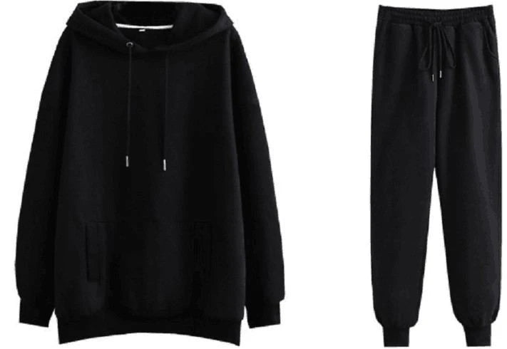Casual Fleece Sweater Pants Suit