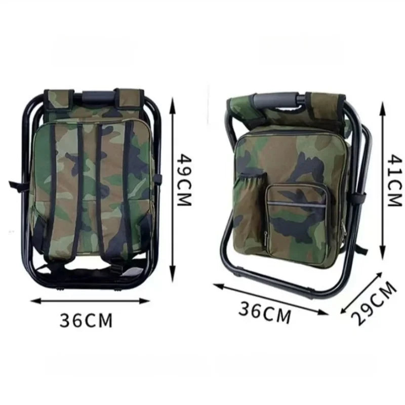 Insulated Folding Fishing Stool Backpack