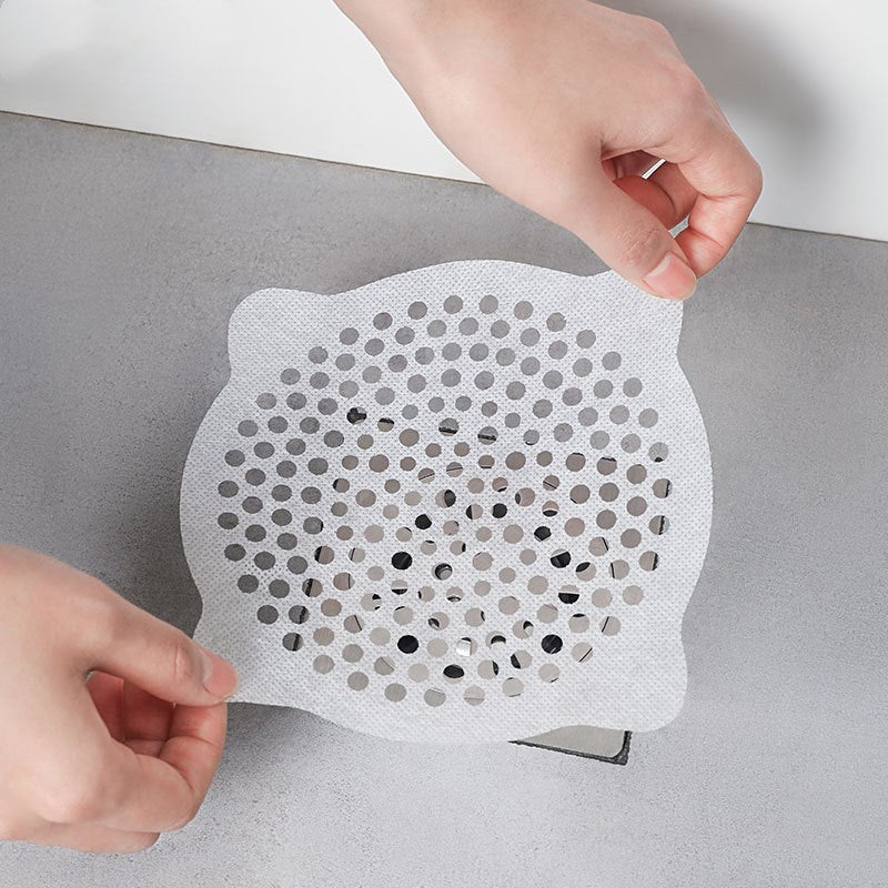 Disposable drainage outlet hair filter sticker