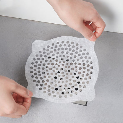 Disposable drainage outlet hair filter sticker