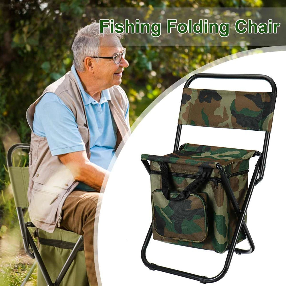 Portable Multi-Purpose Folding Chair with Cooler Bag