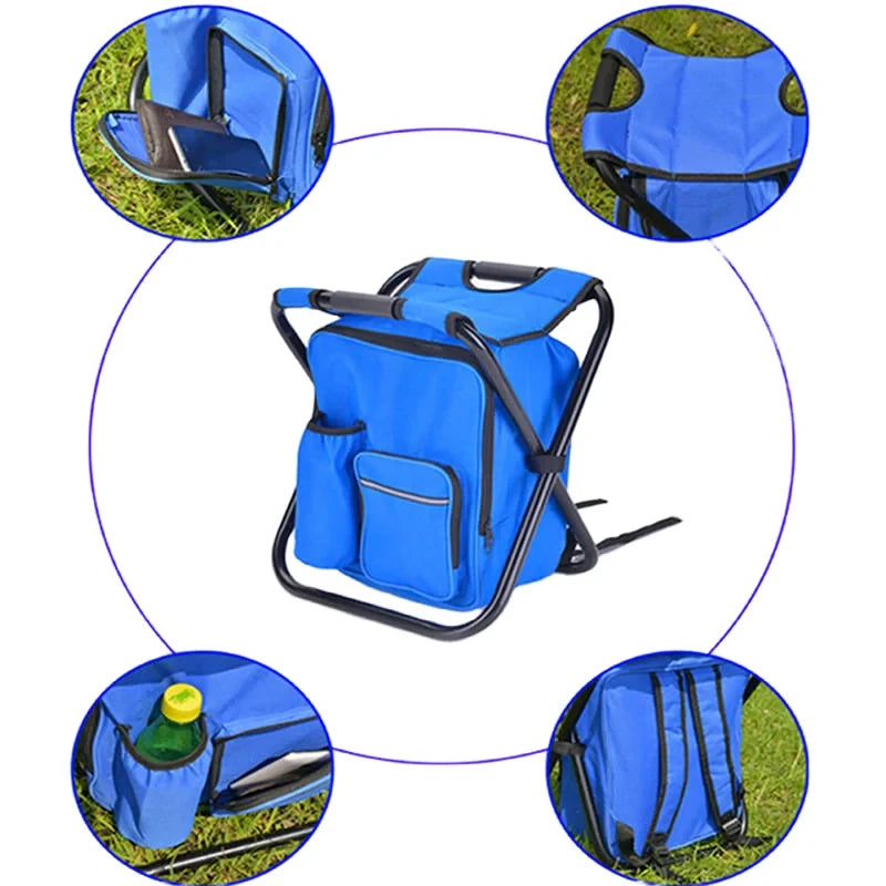 Insulated Folding Fishing Stool Backpack