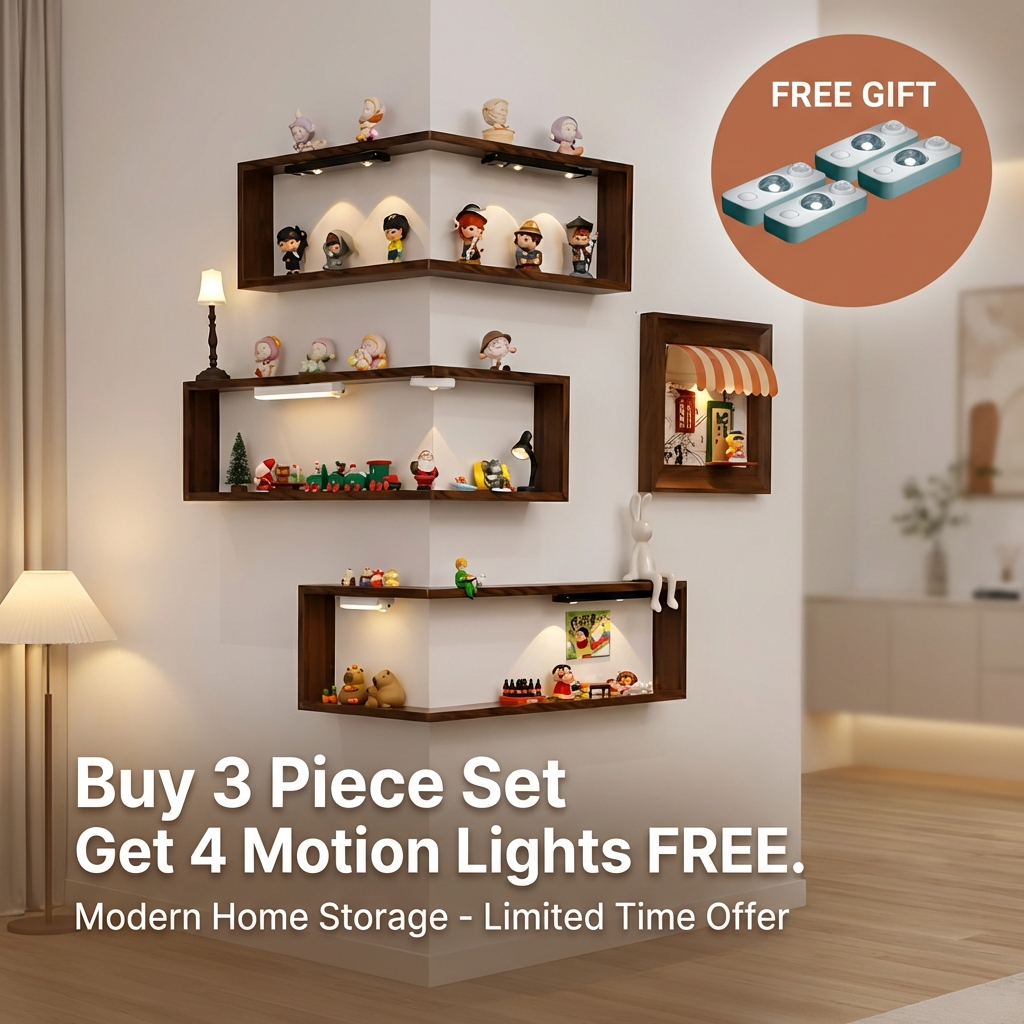 90 Degree Corner Wall Shelf |Turn Unused Corners Into Functional Storage