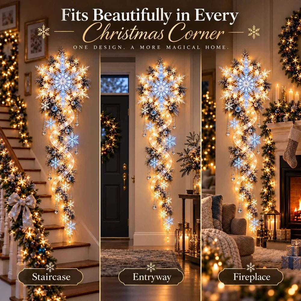 Giant Snowflake Blizzard Light Christmas Wall Hanging