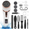 17Pcs Electric Foot Callus Remover With Vacuum Foot Grinder Rechargeable Foot File Dead Skin Pedicure Machine With 3 Grinding Heads 2 Speeds Foot Care Tool