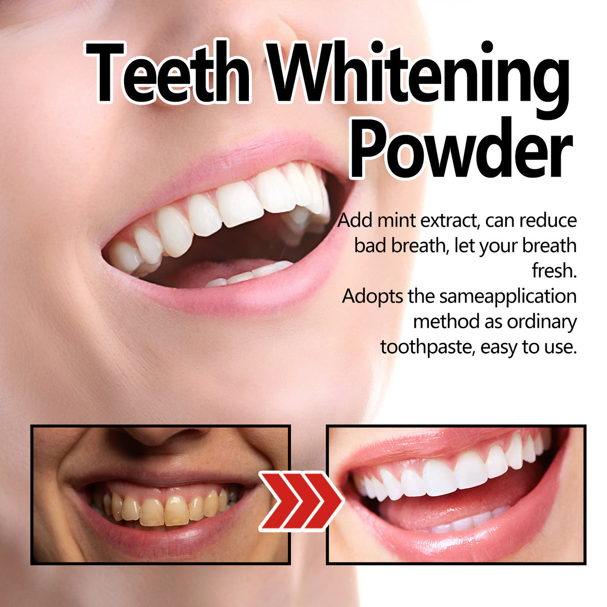 Oral Cleaning Improved Dazzling White Toothpowder