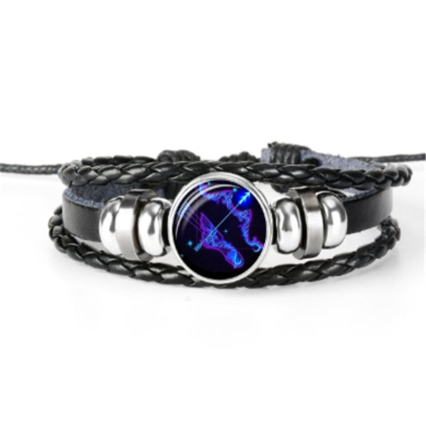 Zodiac Constellation Braided Charm Bracelet