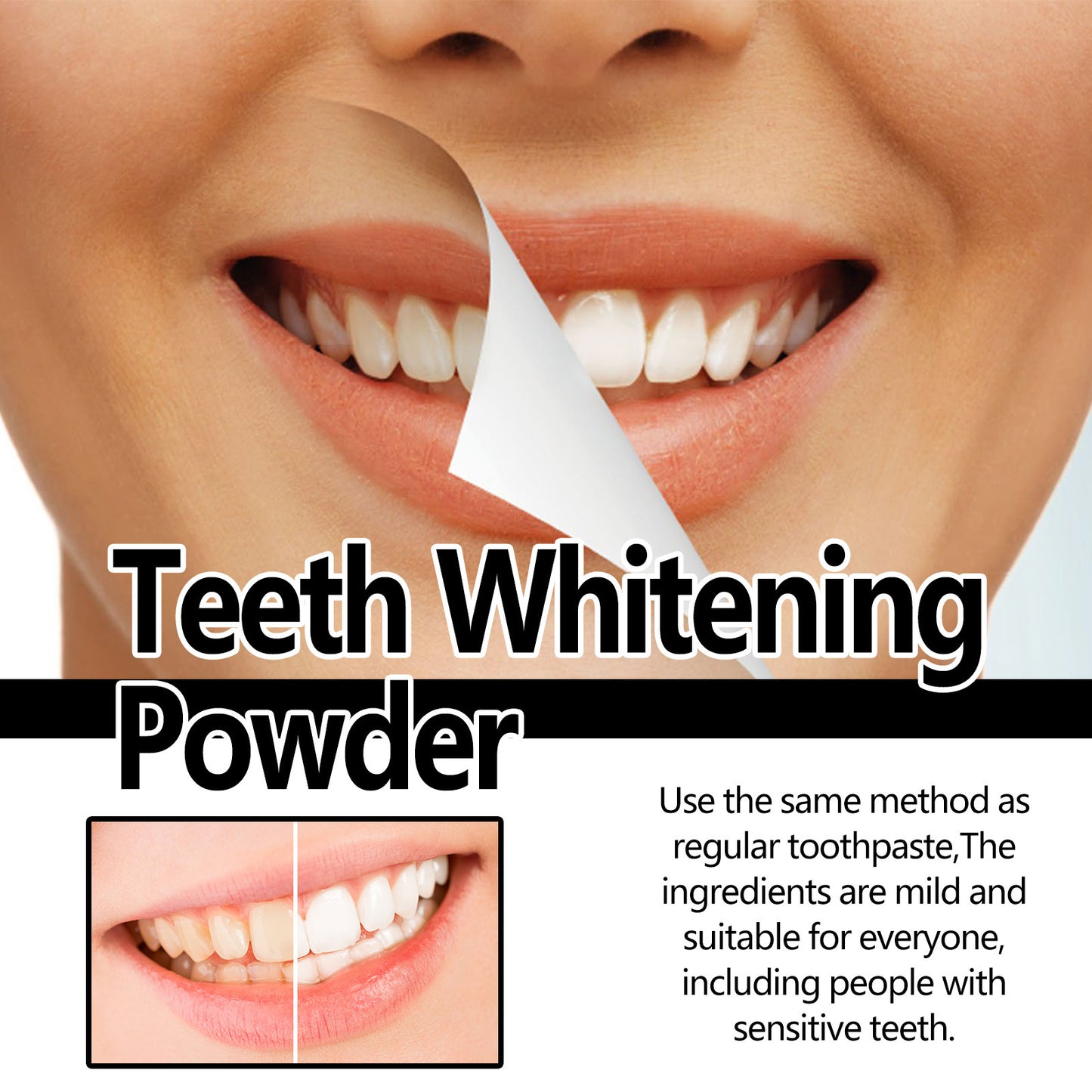Oral Cleaning Improved Dazzling White Toothpowder