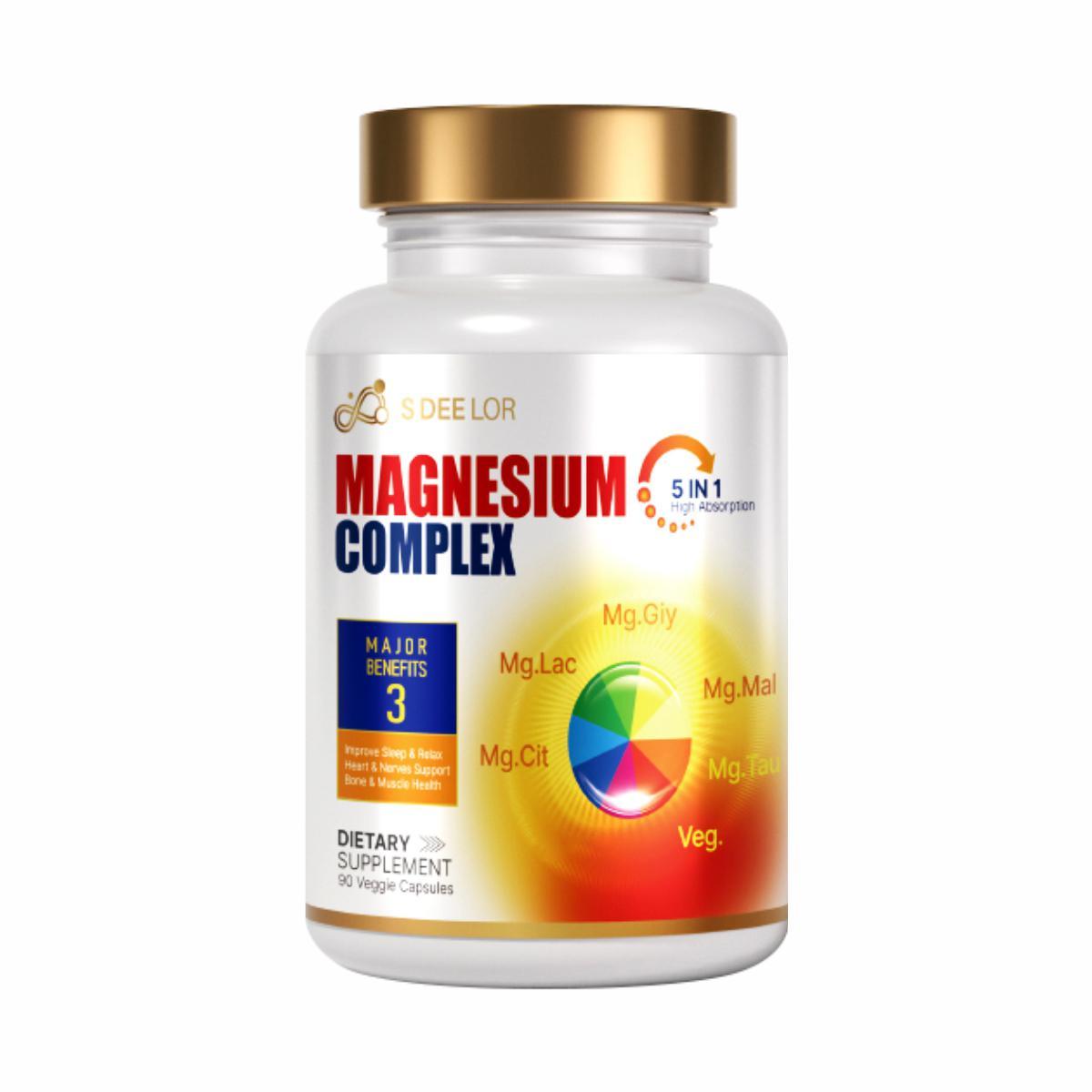 Magnesium Glycinate Malate Vitamin D3 Vegan Formula Supports Bone Health Highly Absorbable Chelated Product