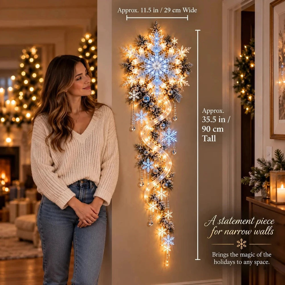 Giant Snowflake Blizzard Light Christmas Wall Hanging