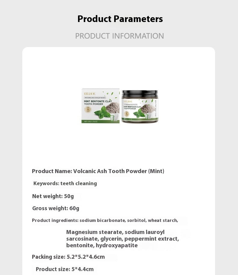 Volcanic Ash Tooth Cleaning Toothpowder Clean Oral Odor Teeth Cleaning Care Beauty Toothpowder