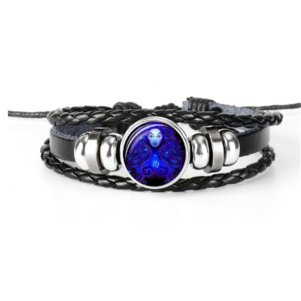 Zodiac Constellation Braided Charm Bracelet