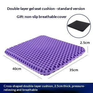 Gel Honeycomb Fully Breathable Egg-shaped Car And Office Seat Cushion