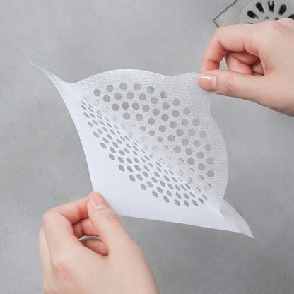 Disposable drainage outlet hair filter sticker
