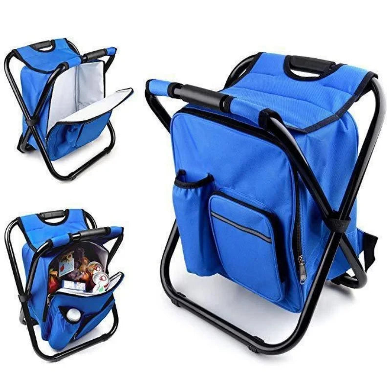 Insulated Folding Fishing Stool Backpack