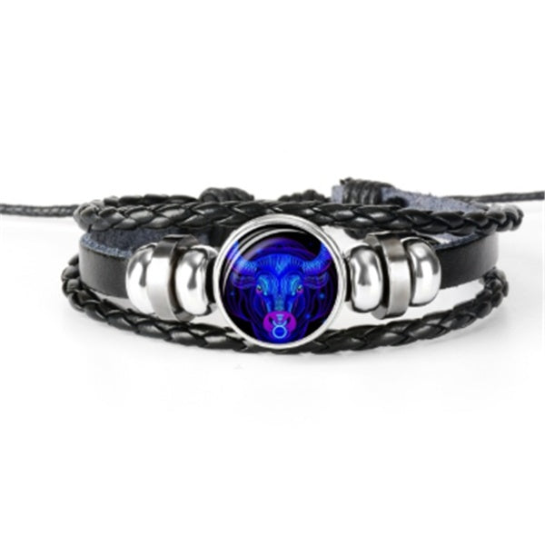 Zodiac Constellation Braided Charm Bracelet