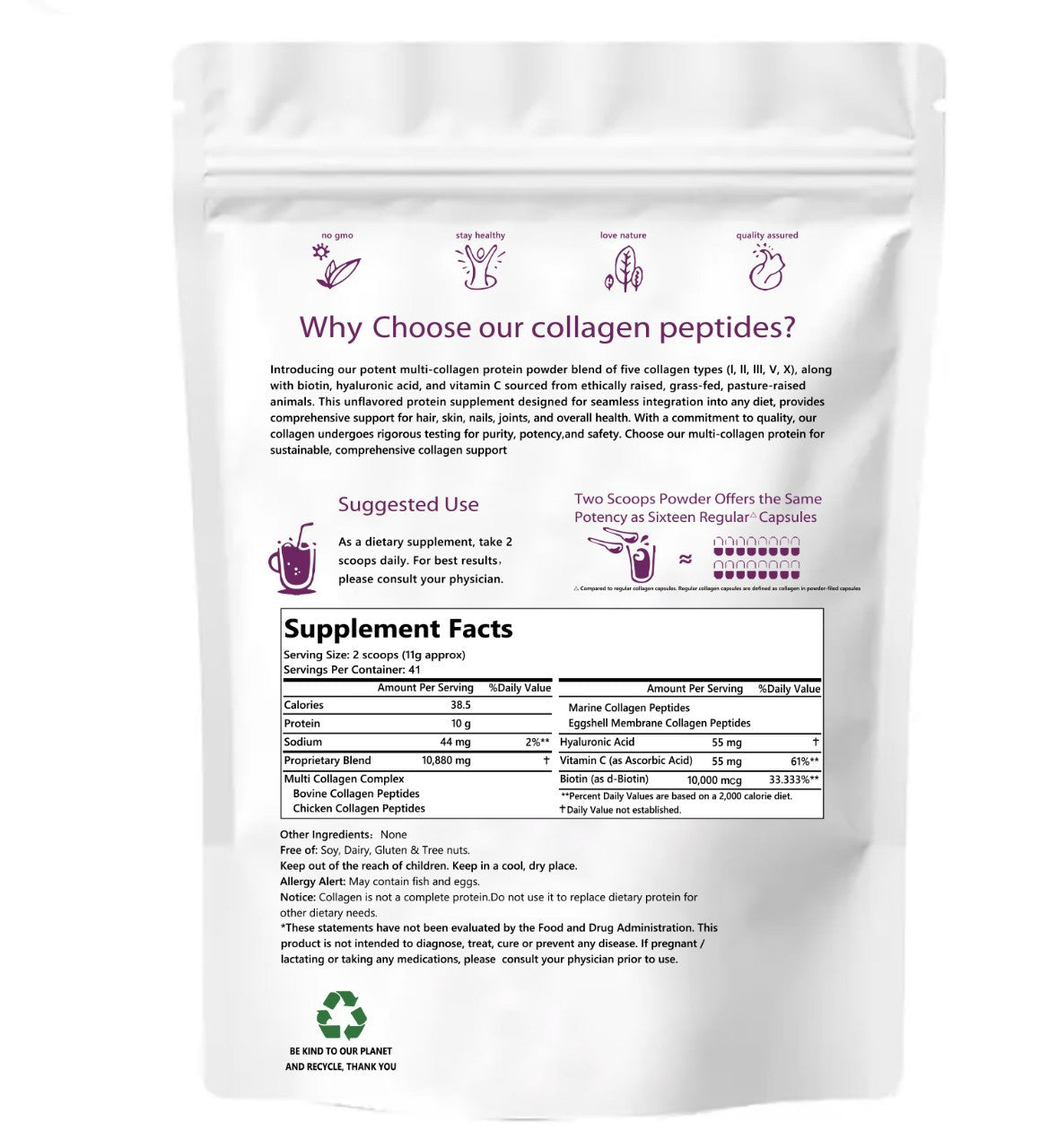 Multi-collagen Peptide Powder