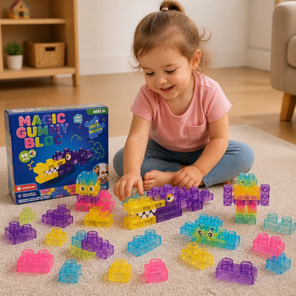 Soft Jelly Gummy Building Blocks