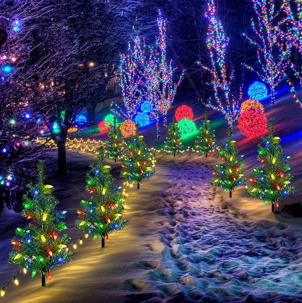 Solar Christmas Tree Outdoor Courtyard Decoration Landscape Lamp