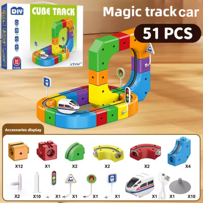 Magnetic Rail Car Builder Set