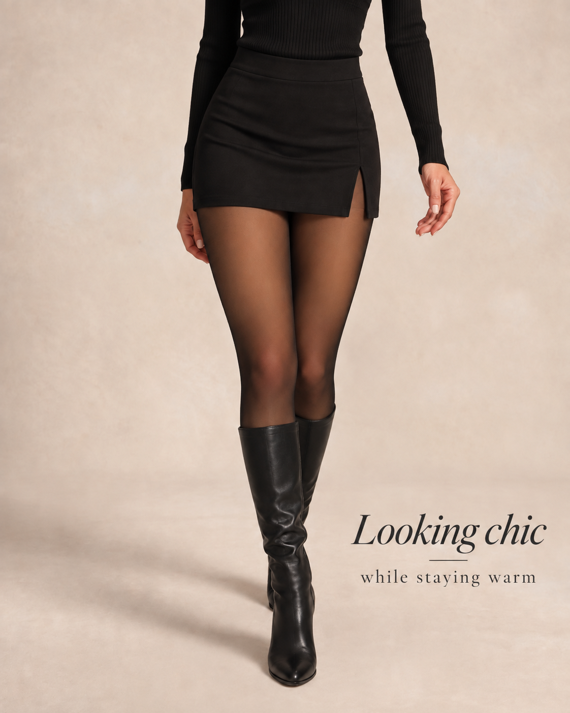 Sheer Tone Fleece-Lined Tights