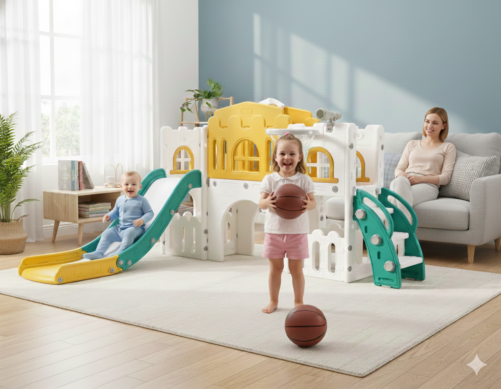 Indoor Playground 8 in 1 Toddler Play Slide