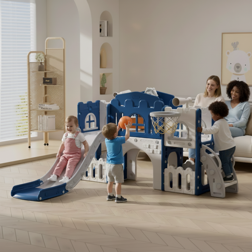 Indoor Playground 8 in 1 Toddler Play Slide