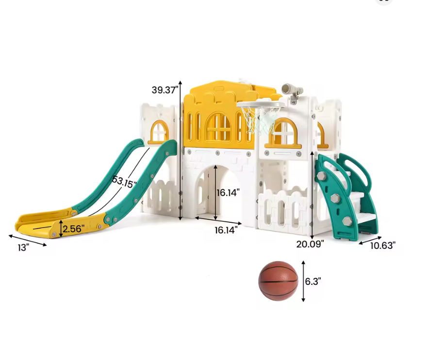 Indoor Playground 8 in 1 Toddler Play Slide