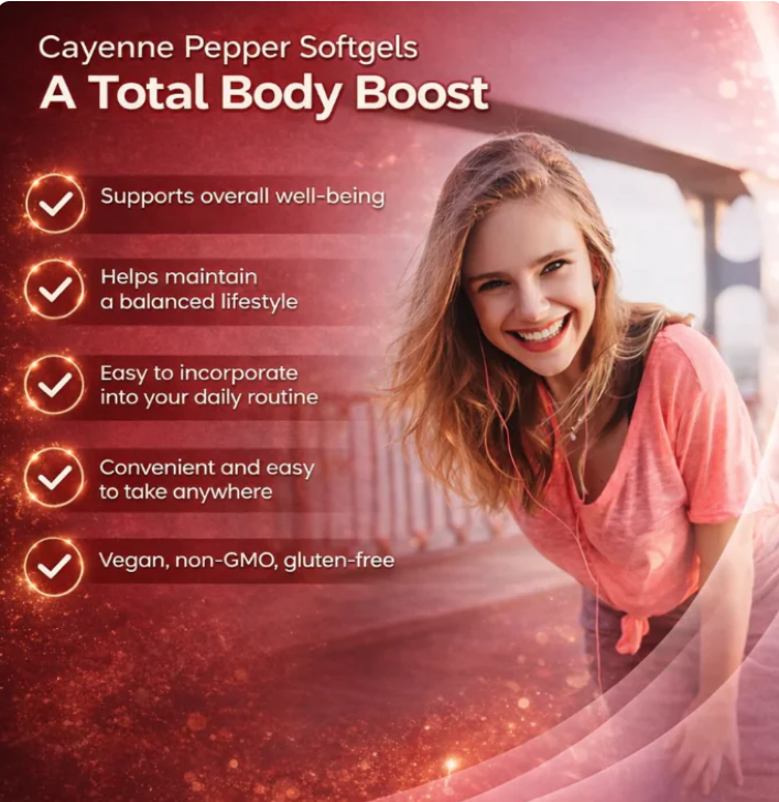 Cayenne Pepper Supplement Daily Circulation Boost Capsules
