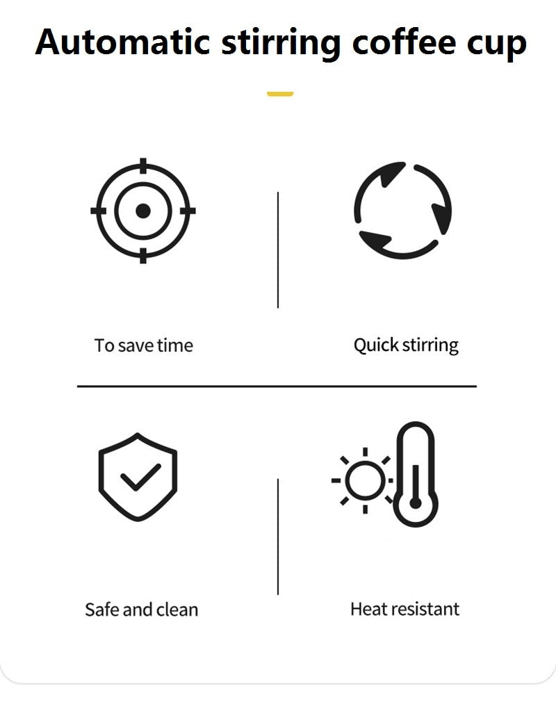 Auto Stirring Steel Coffee Mug