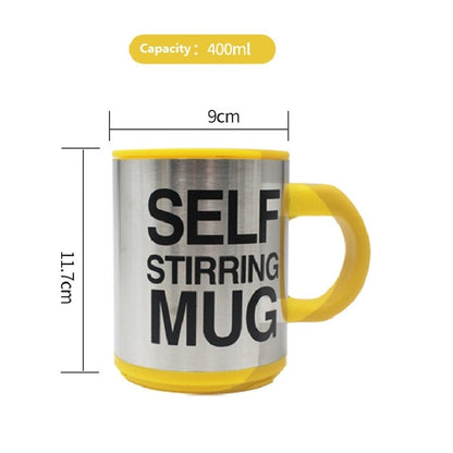 Auto Stirring Steel Coffee Mug