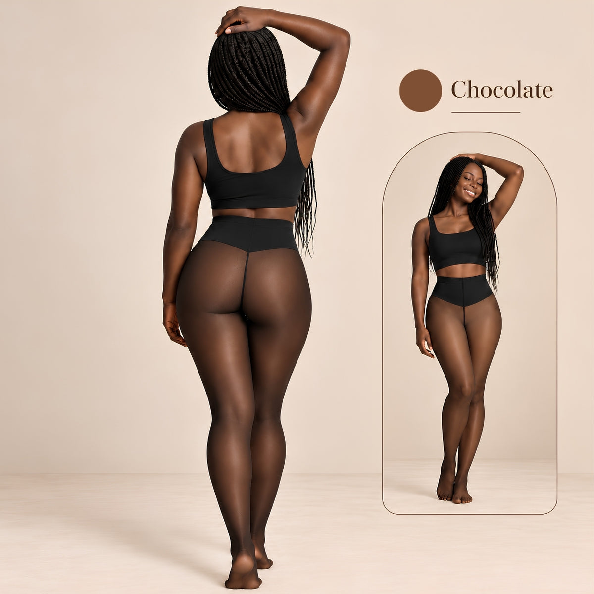 Sheer Tone Fleece-Lined Tights