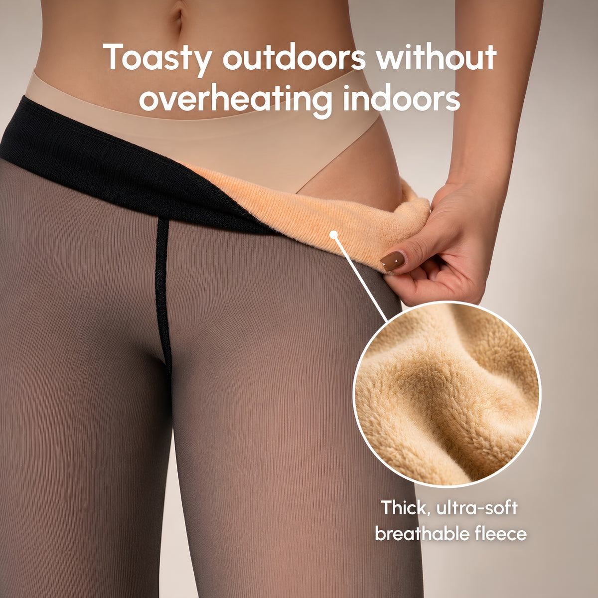 Sheer Tone Fleece-Lined Tights