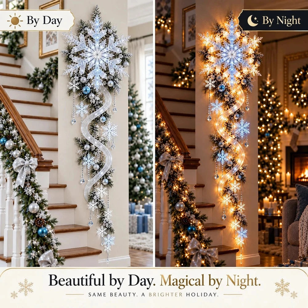 Giant Snowflake Blizzard Light Christmas Wall Hanging