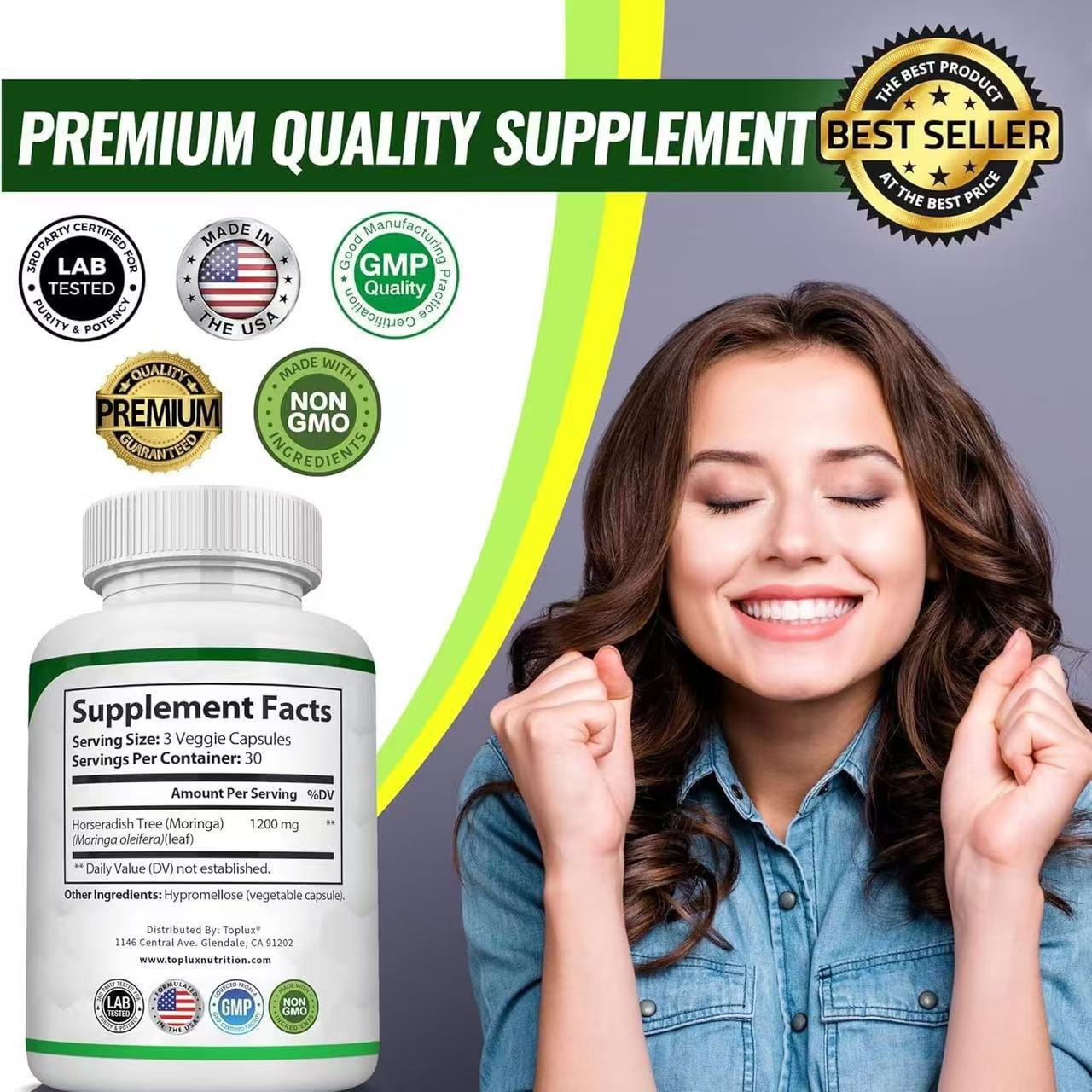 Moringa Capsules 90 Capsules Of Moringa Seed Vitamin Capsules Available